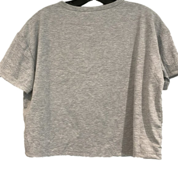NWT Patriotic Gray and Red, White, and Blue Cropped Top - Size One Size - Picture 3 of 3